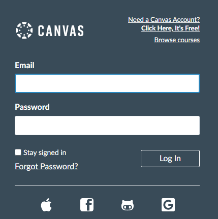 Canvas registration