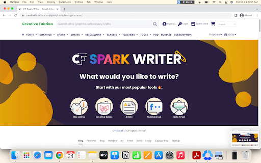 CF Spark Writer - text generator