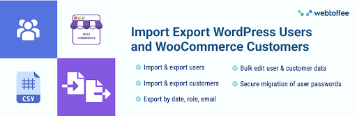 Export and Import Users and Customers