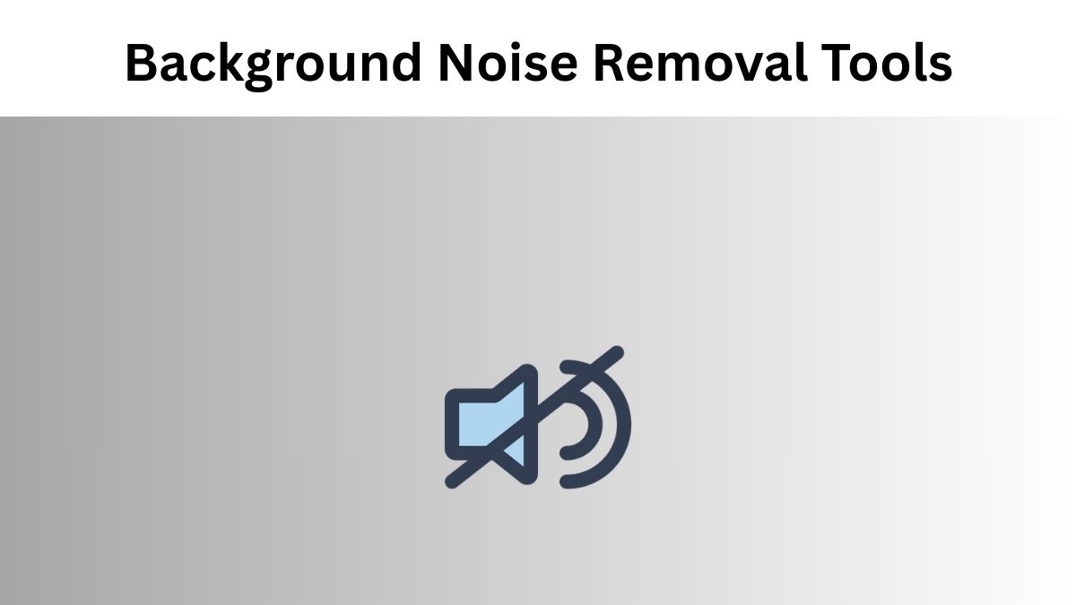 Background Noise Removal Tools