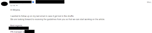 Link-building follow-up sequence