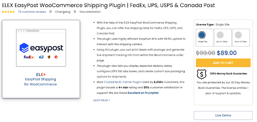 ELEX EasyPost WooCommerce Shipping Plugin 