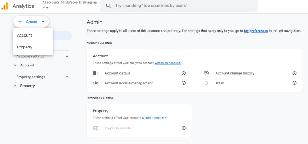 Admins page