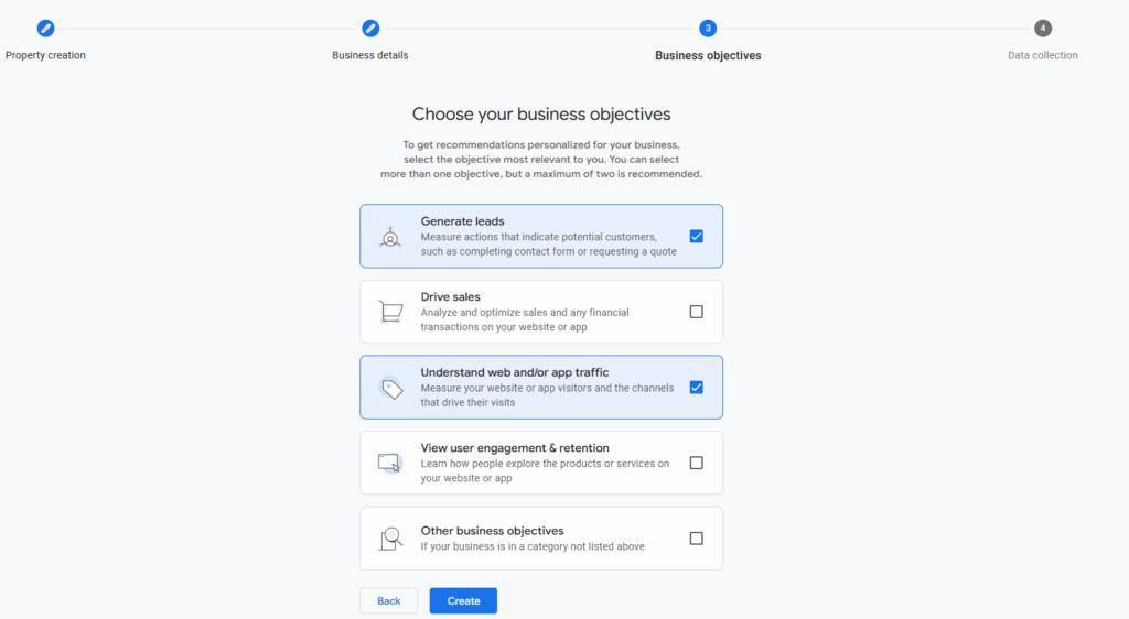 Choose Your Business Objectives